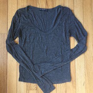 Brandy Melville Grey Long Sleeve Top Size S